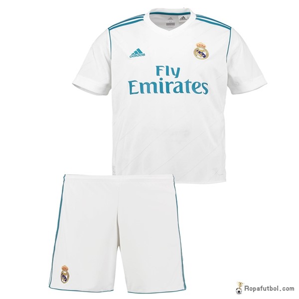 Camiseta Real Madrid Replica Primera Ropa Niños 2017/18 Blanco